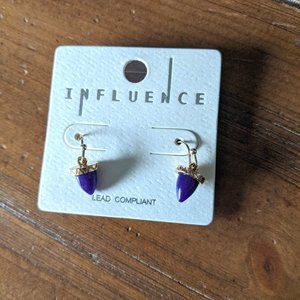 Blue and Purple Drop Earrings